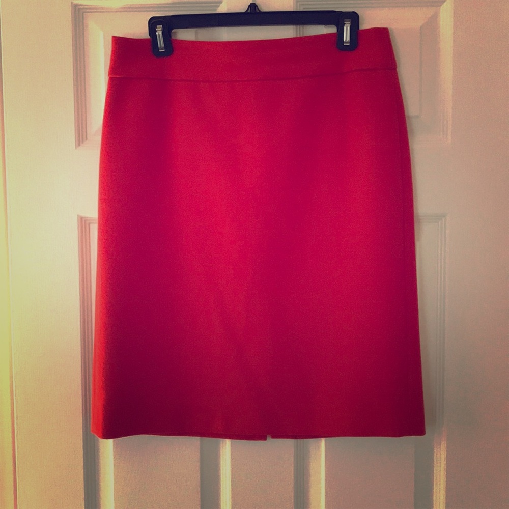 Red-orange Pencil Skirt